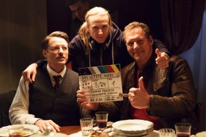 Bruno Eyron, Florian Frerichs, Ralf Möller am Set von "Das letzte Mahl"