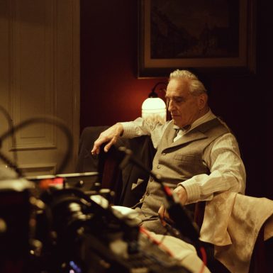 Michael Degen am Set von "Das letzte Mahl"